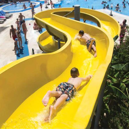 toboggan water slide