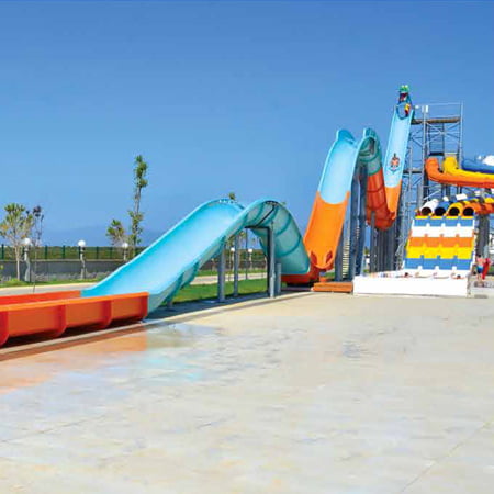 water slides water roller coaster