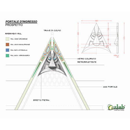 progettazione scenografia prospetto frontale