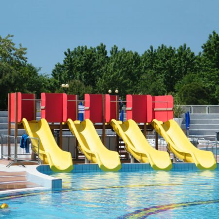 Scivolo piscina per bambini Peggy Giallo o Rosso - Scivoli per piscine