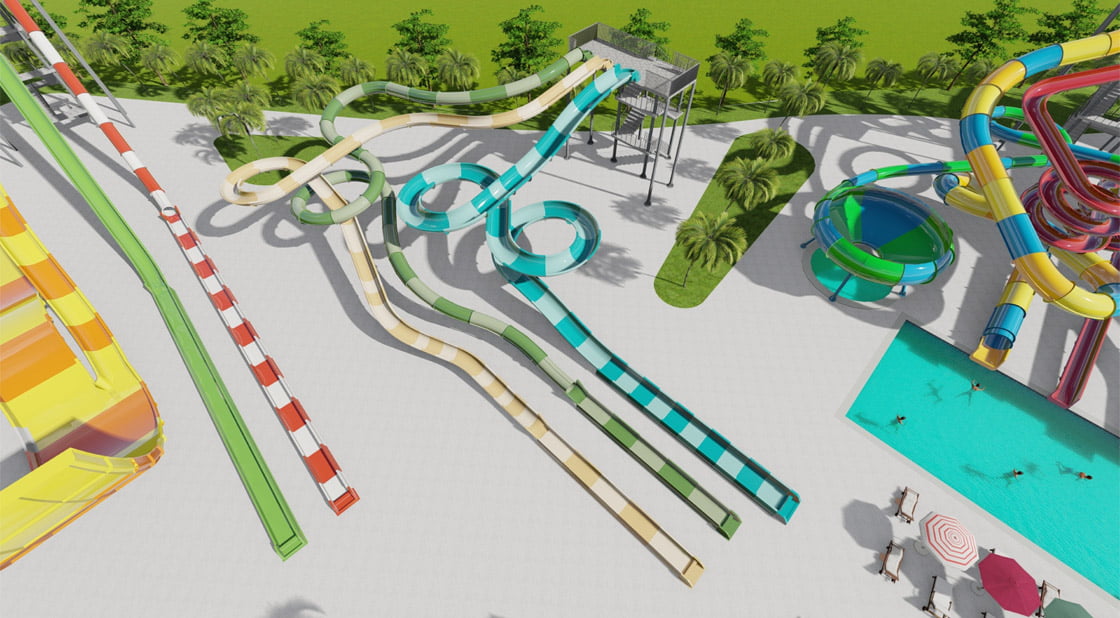 rendering progettazione waterpark