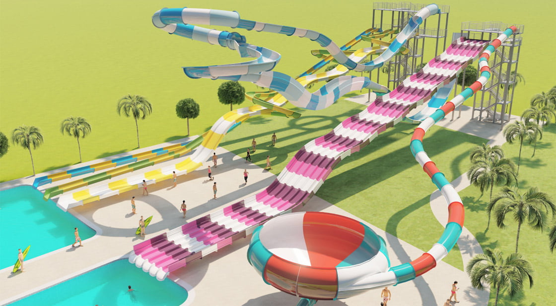 progetto acquapark render dettaglio